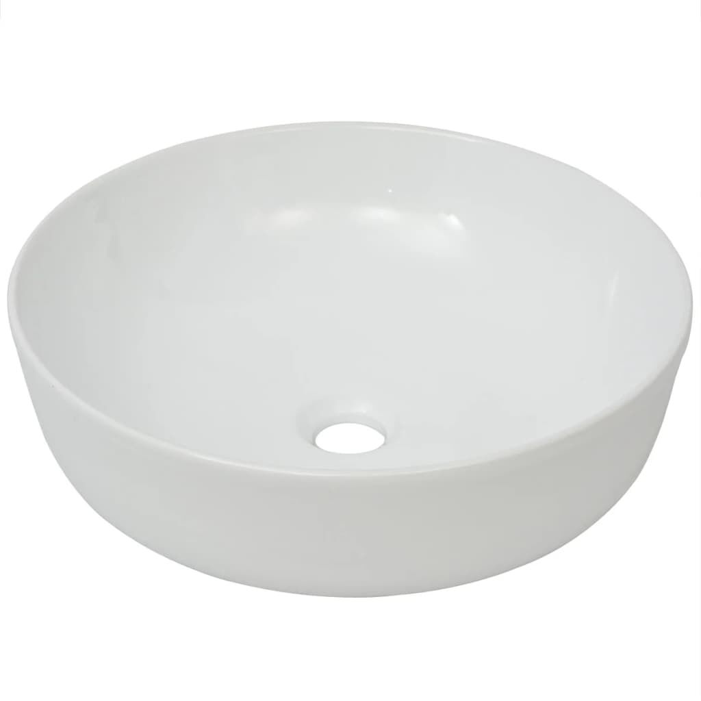 Basin Round Ceramic White 41.5x13.5 cm Price
