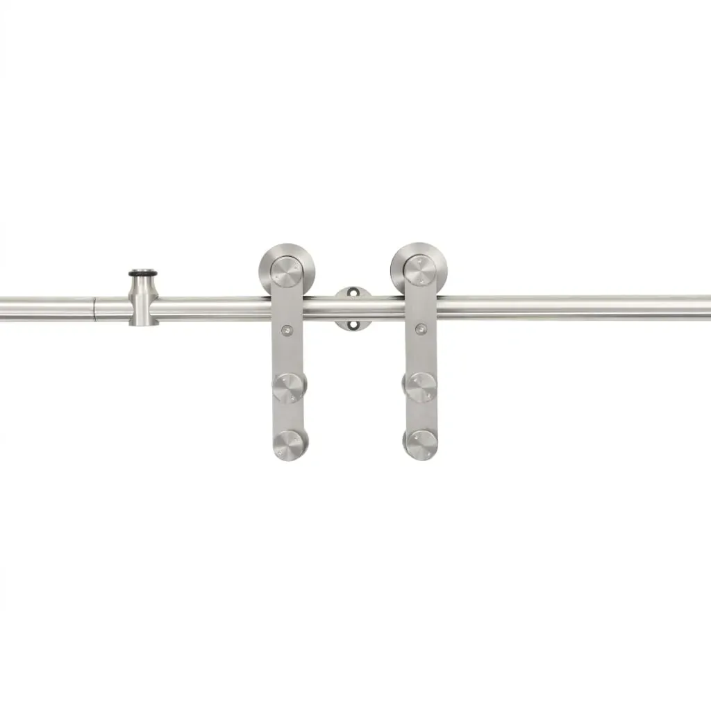 Sliding Door Hardware Kit 183 cm Stainless Steel Silver Price