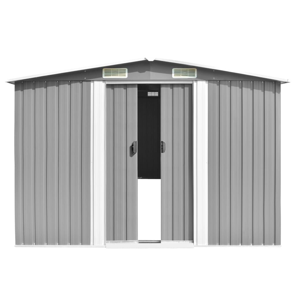 Garden Shed 257x298x178 cm Metal Grey Price