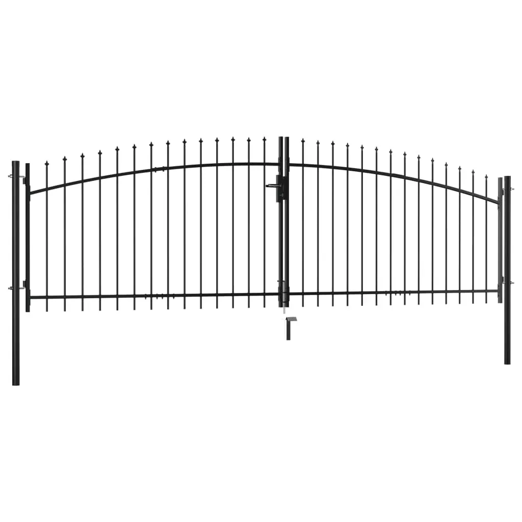 Double Door Fence Gate with Spear Top 400x150 cm Price