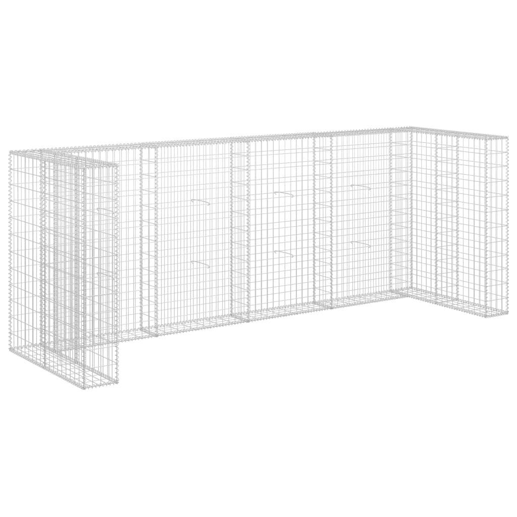 Gabion Wall for Garbage Bins Galvanised Steel 320x100x120 cm Price