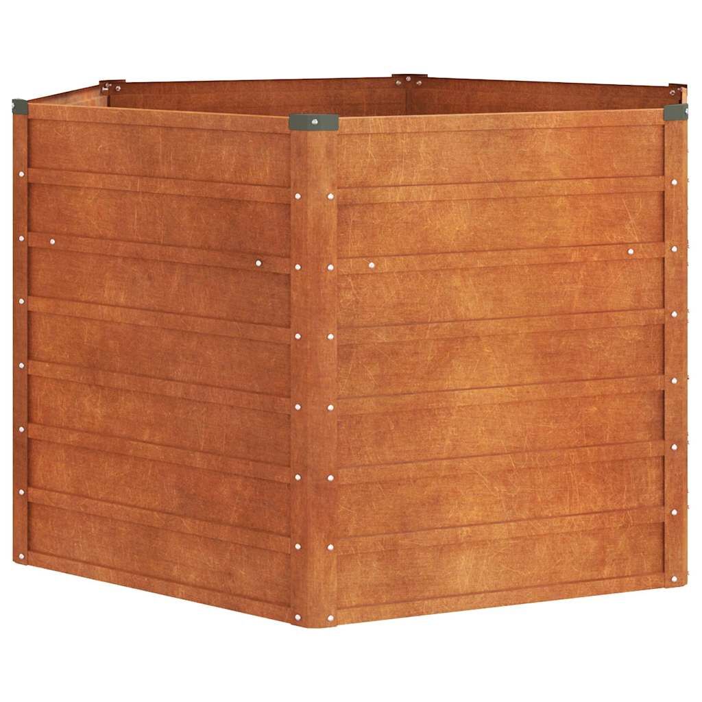 Garden Raised Bed Rusty 129x129x77 cm Corten Steel Price