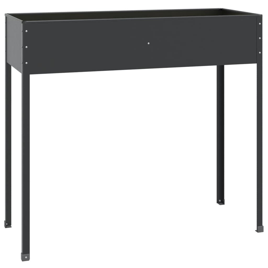 Garden Planter Anthracite 100.5x40.5x90 cm Galvanised Steel Price