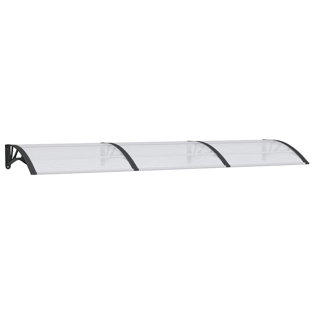 Door Canopy Black and Transparent 300x75 cm Polycarbonate Price