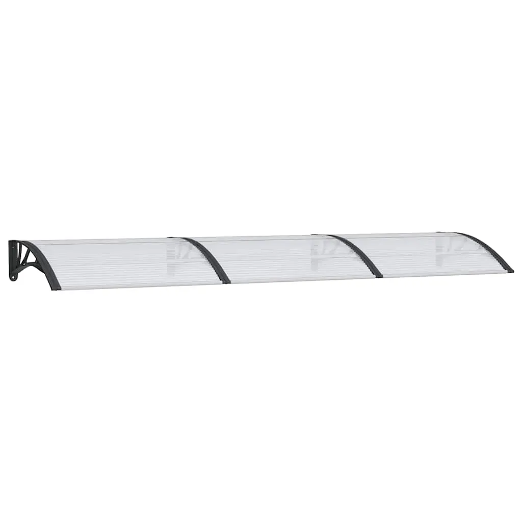 Door Canopy Black and Transparent 300x75 cm Polycarbonate Price