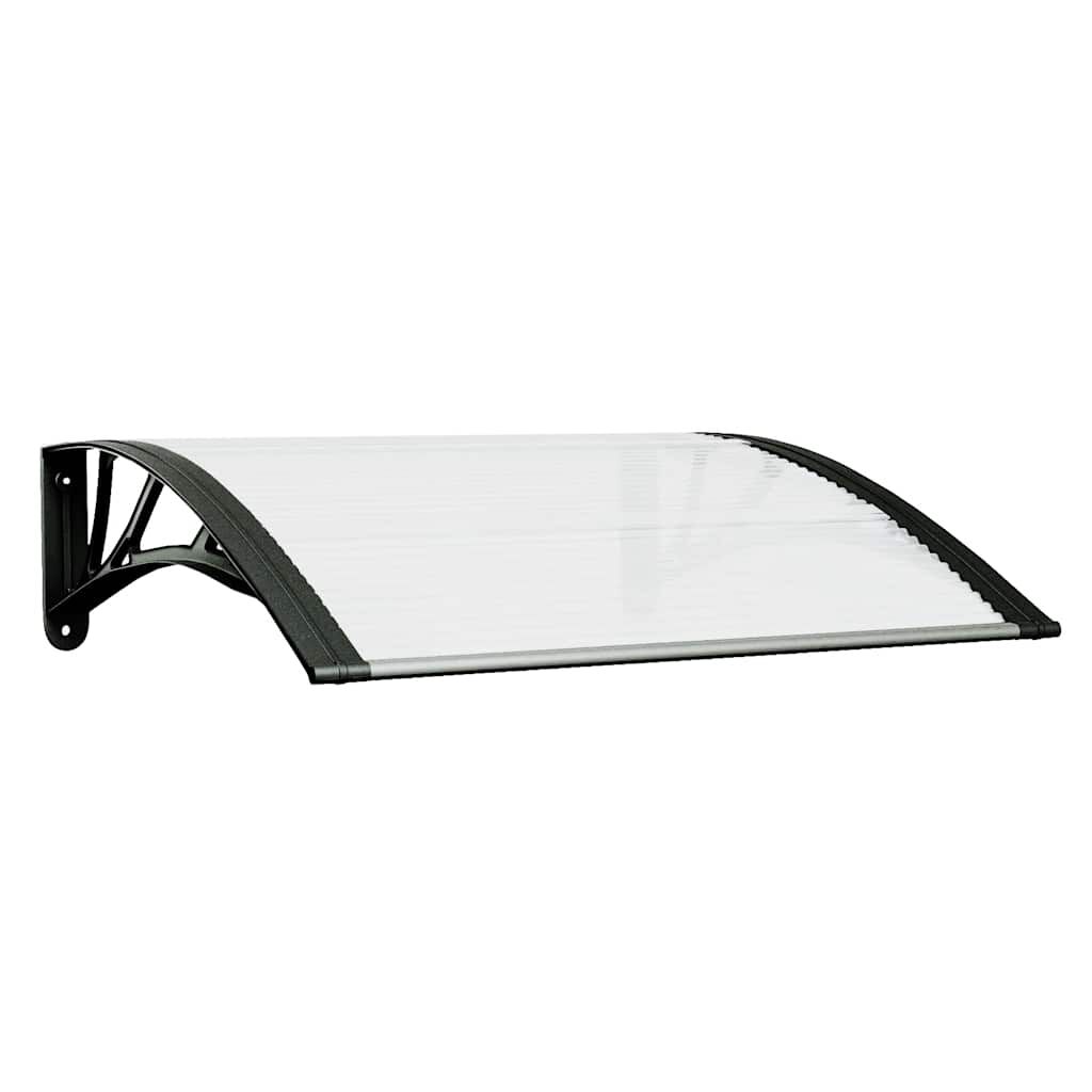 Door Canopy Black and Transparent 80x75 cm Polycarbonate Price