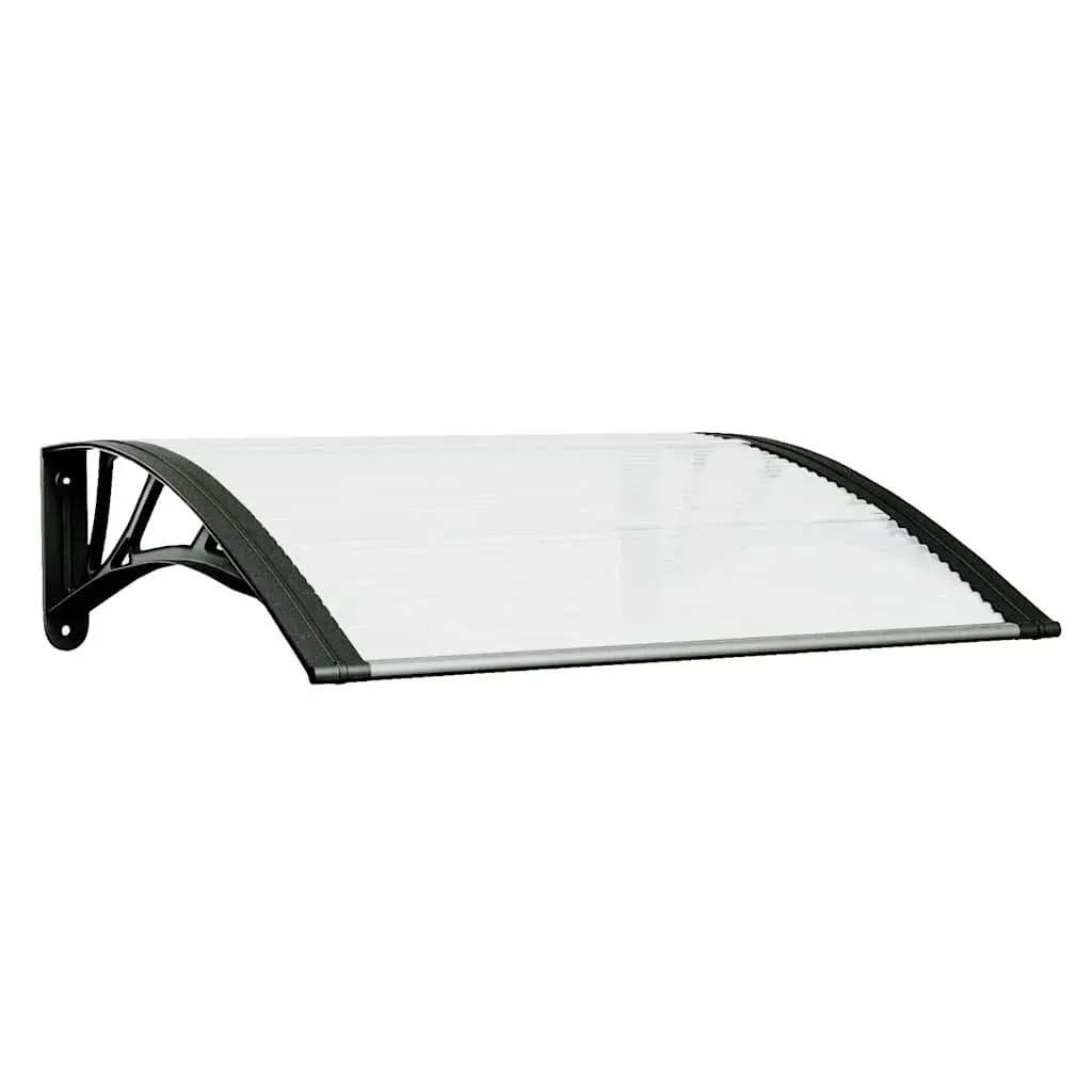 Door Canopy Black and Transparent 80x75 cm Polycarbonate Price