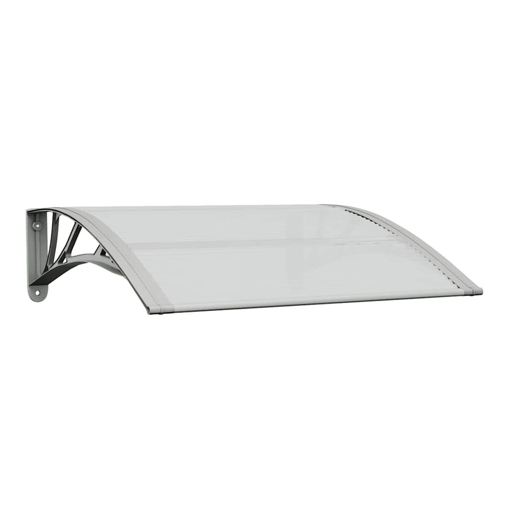 Door Canopy Grey and Transparent 80x75 cm Polycarbonate Price