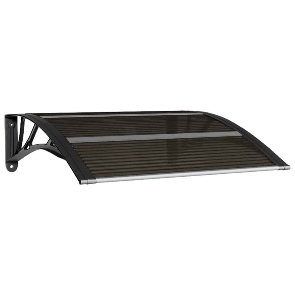 Door Canopy Black 80x75 cm Polycarbonate Price
