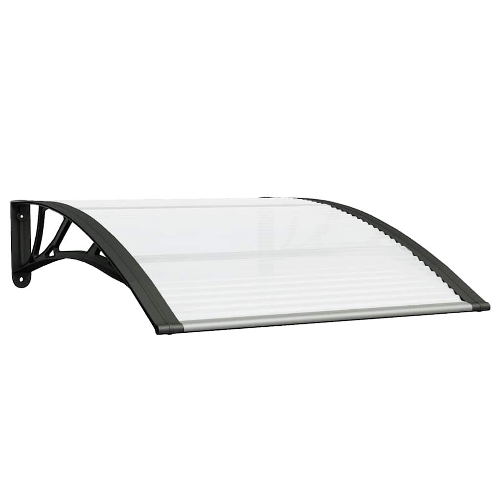 Door Canopy Black and Transparent 100x75 cm Polycarbonate Price