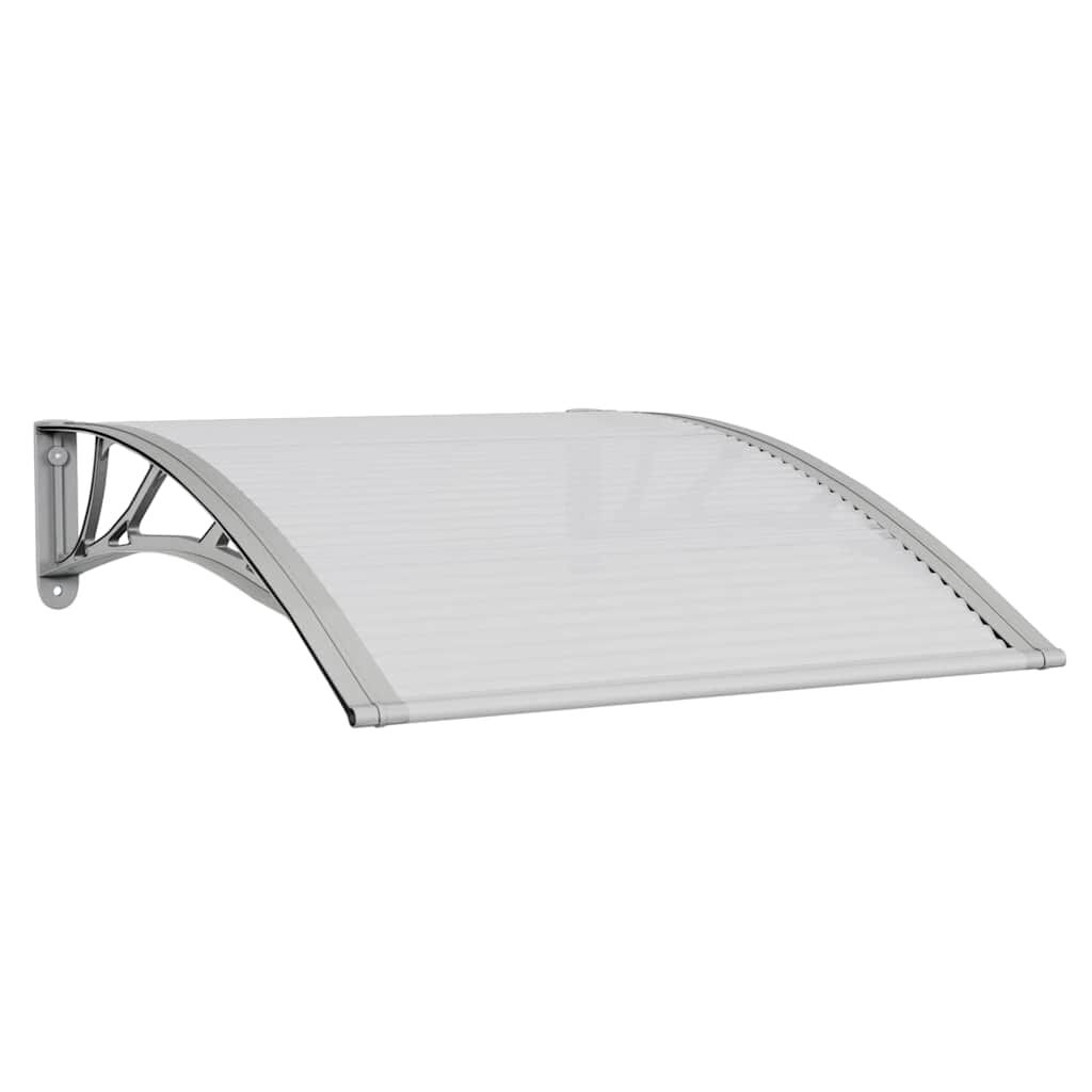 Door Canopy Grey and Transparent 100x75 cm Polycarbonate Price