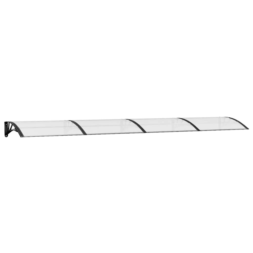 Door Canopy Black and Transparent 400x75 cm Polycarbonate Price