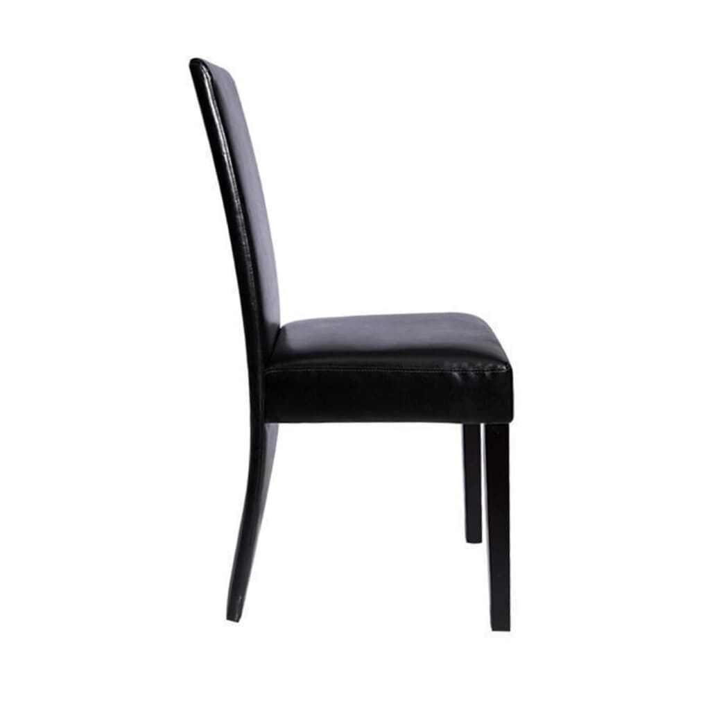 Dining Chairs 4 pcs Black Faux Leather Price