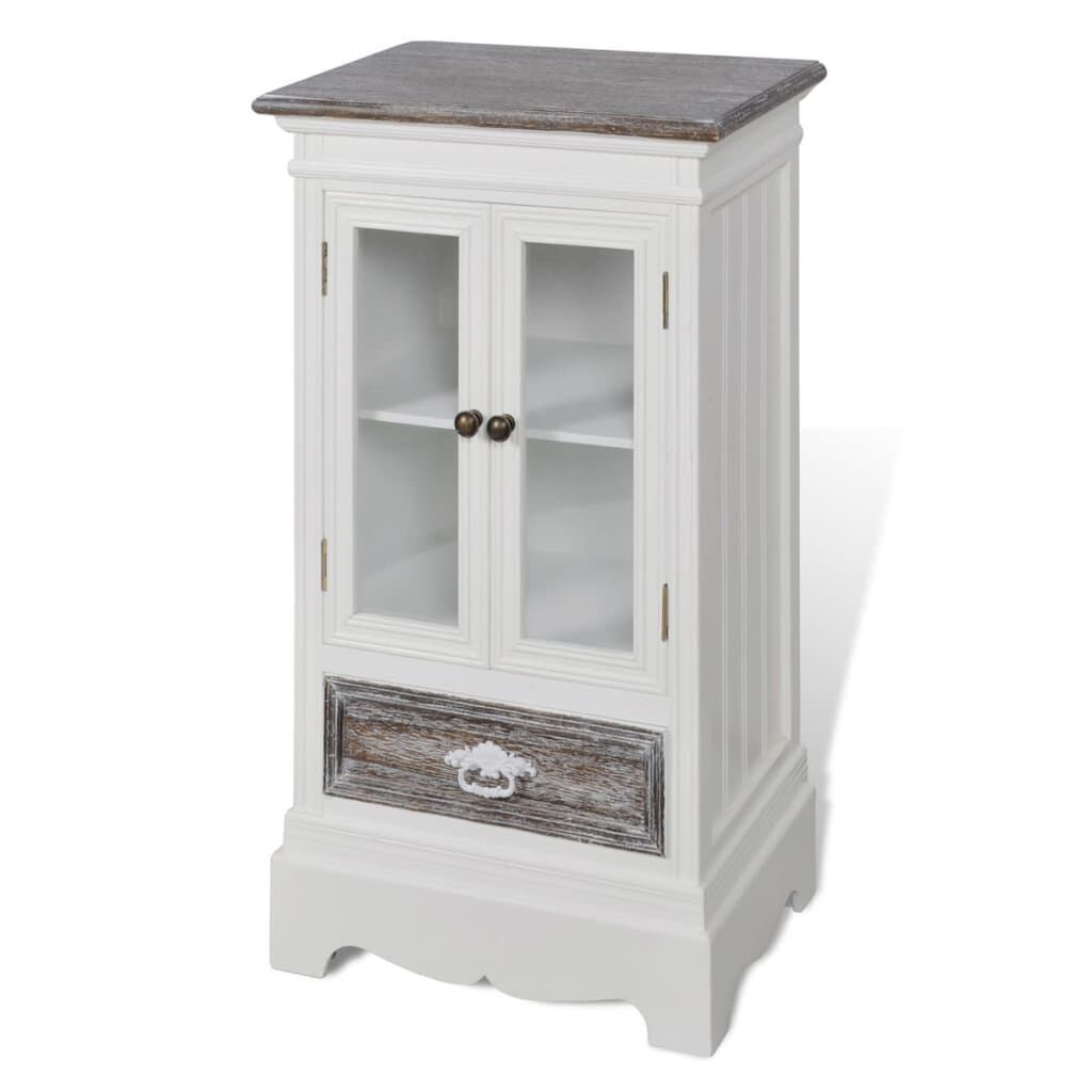 Cabinet 2 Doors 1 Drawer White Wood Price