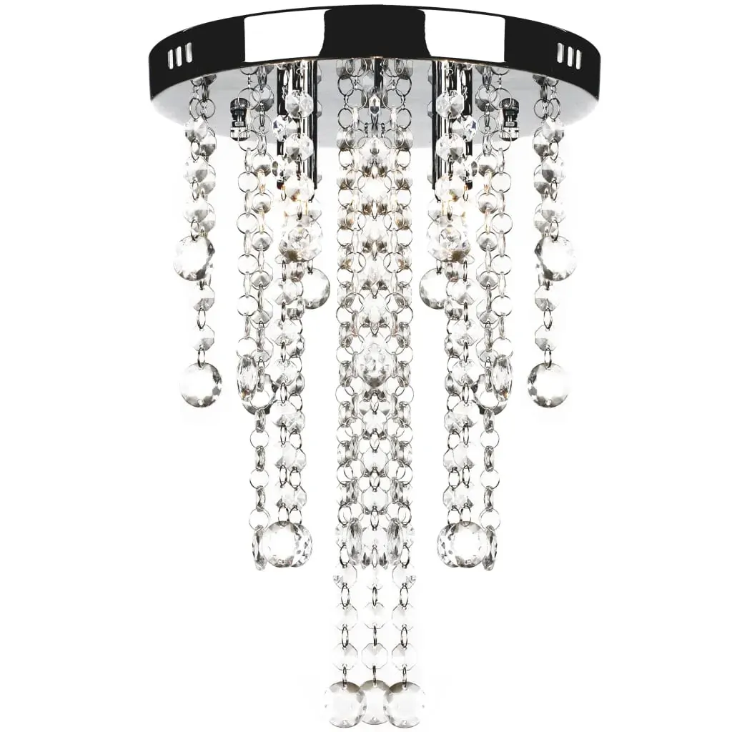 White Metal Ceiling Lamp with Crystal Beads Price