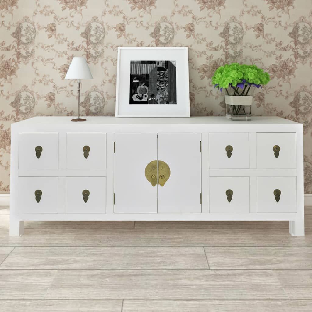 Wooden Sideboard Asian Style with 8 Drawers and 2 Doors Price