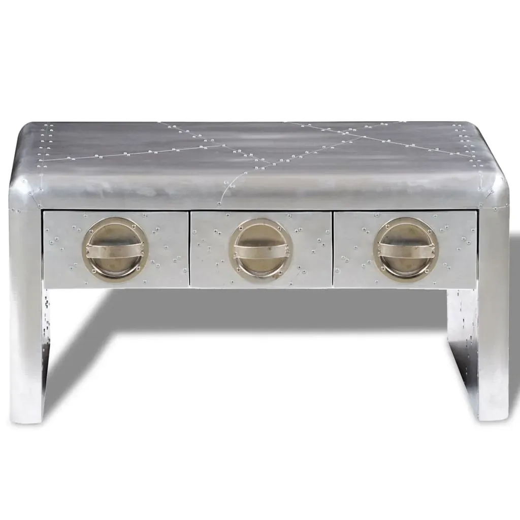 Aviator Coffee Table 3 Drawers Vintage Aircraft Airman Style Price