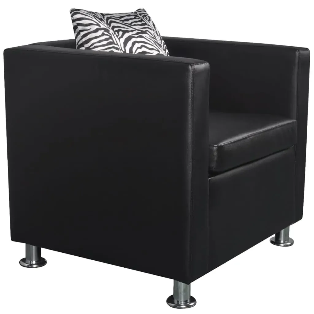 Armchair Black Faux Leather Price