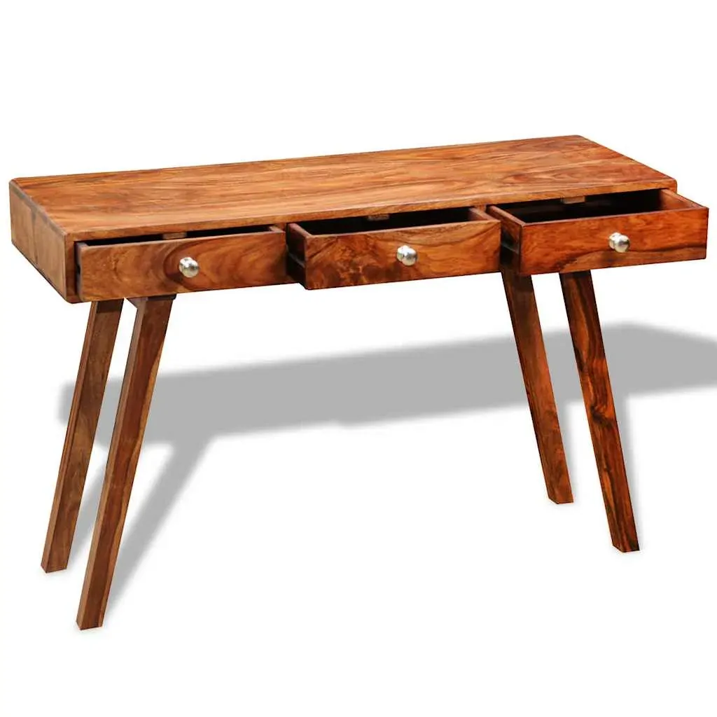 Console Table with 3 Drawers 76 cm Solid Acacia Wood Price