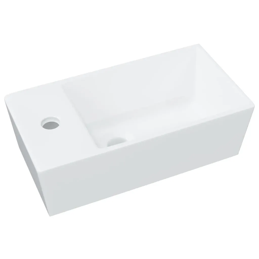 Wash Basin White 48x25x15 cm Ceramic Price