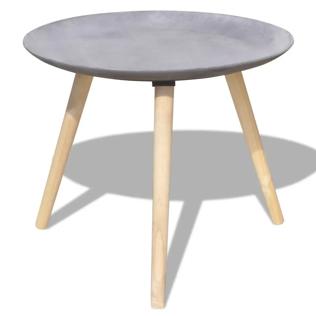 Two Piece Side Table/Coffee Table Set 55 cm&44 cm Concrete Grey Price