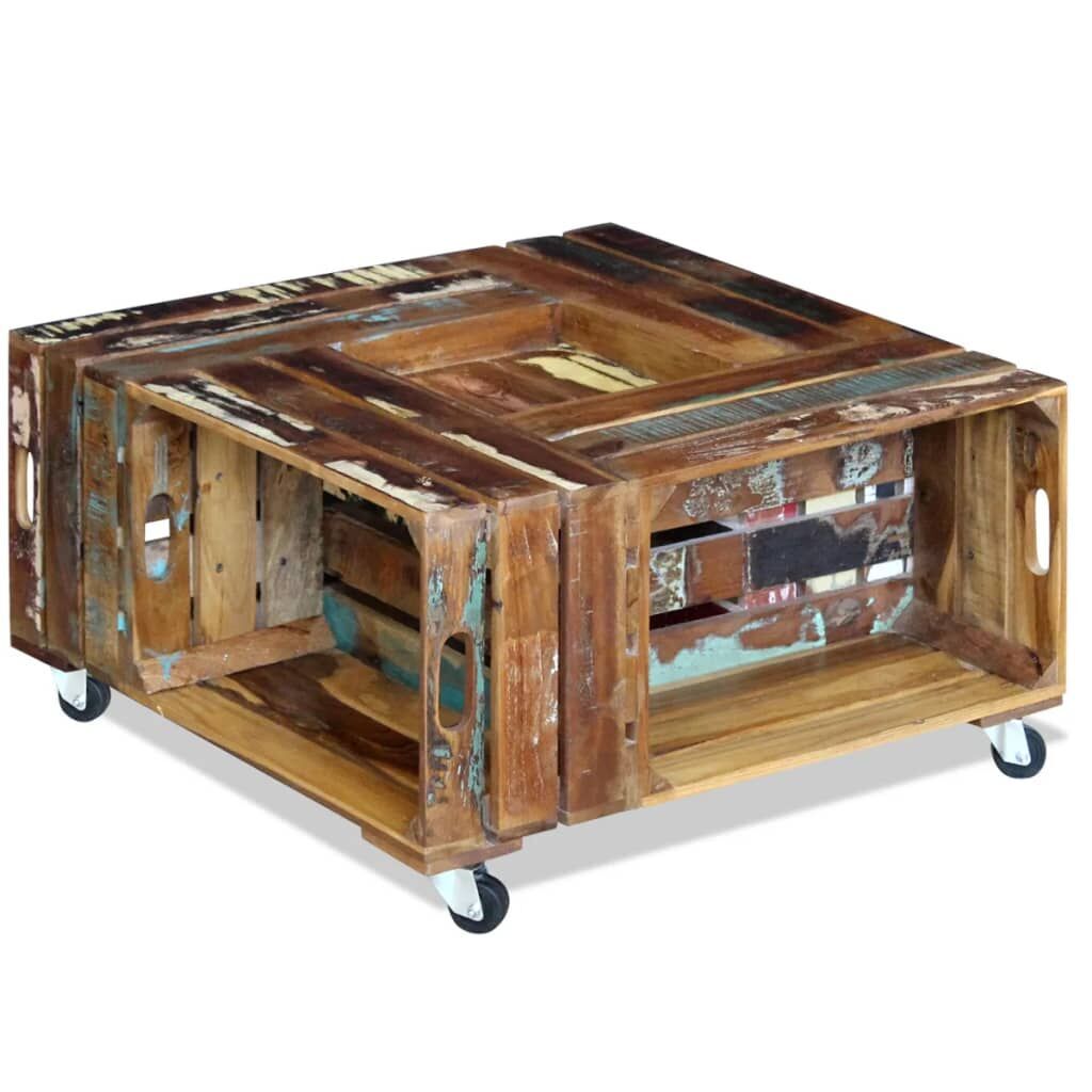 Coffee Table Solid Reclaimed Wood 70x70x35 cm Price