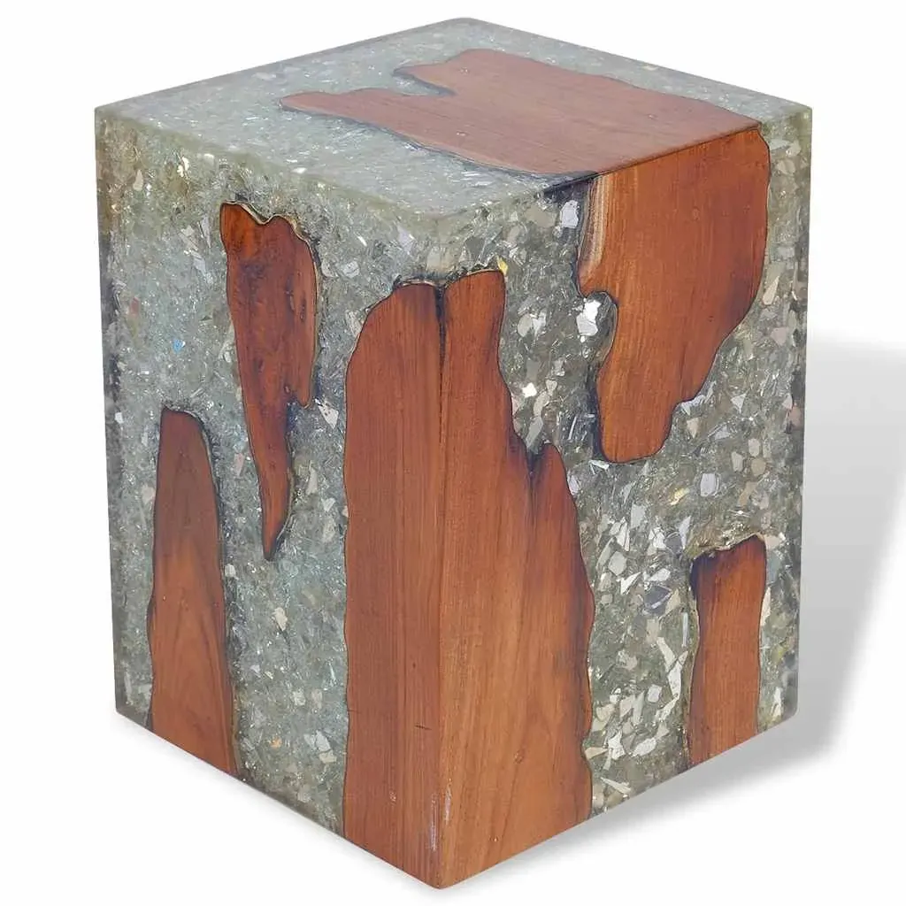 Stool Solid Teak Wood and Resin Price