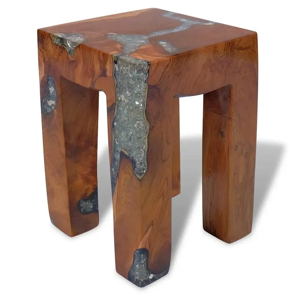 Stool Solid Teak Wood and Resin Price