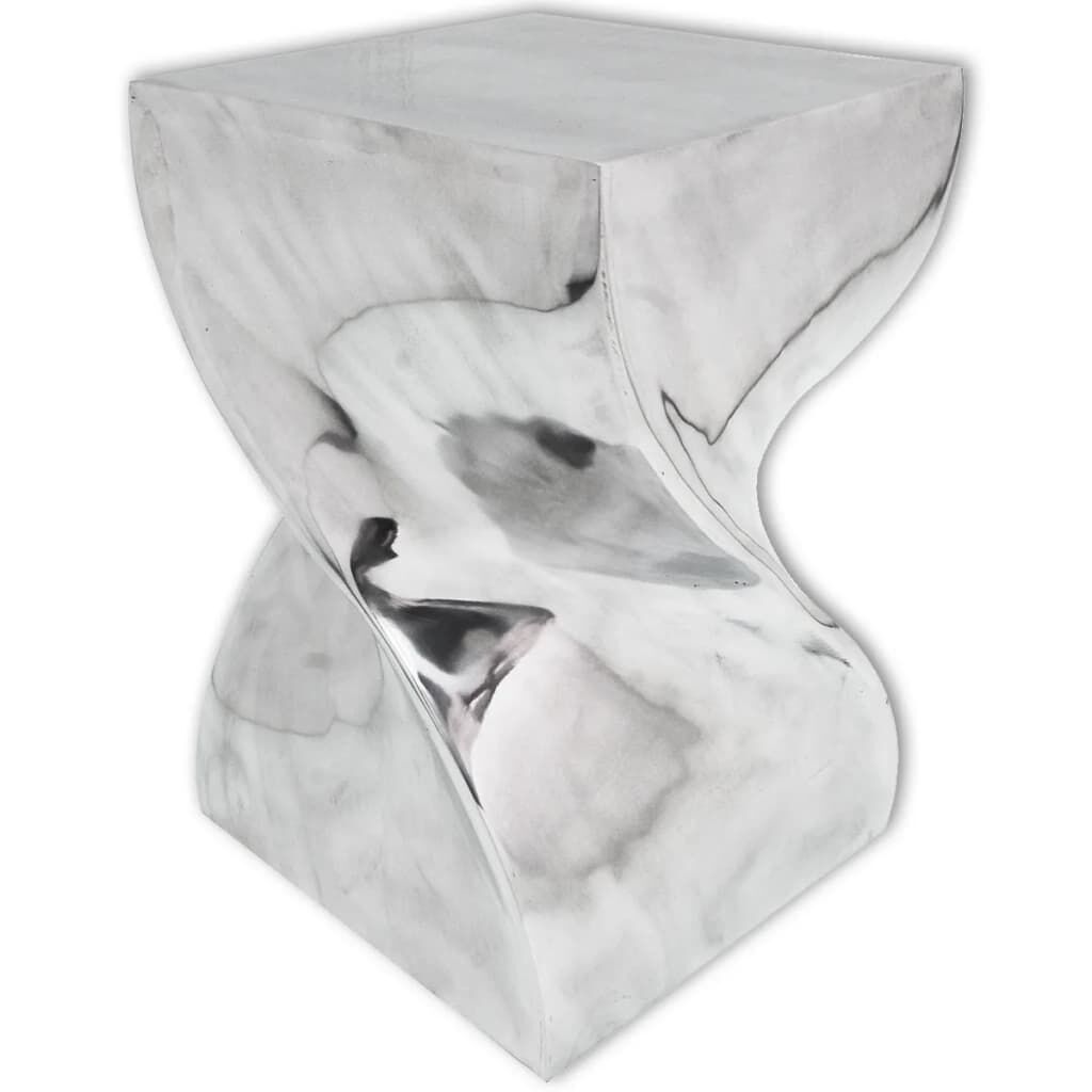 Stool/Side Table Twisted Shape Aluminium Silver Price