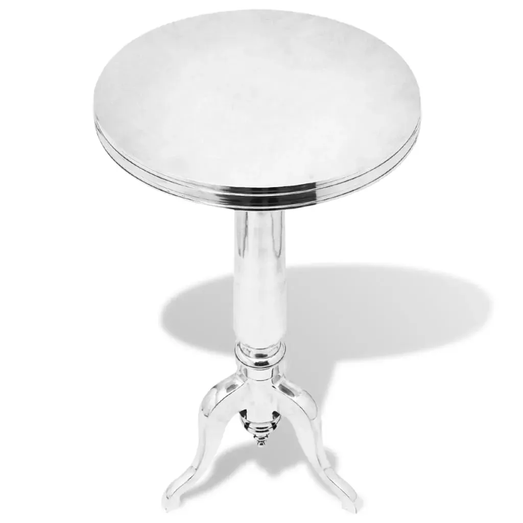Side Table Round Aluminium Silver Price