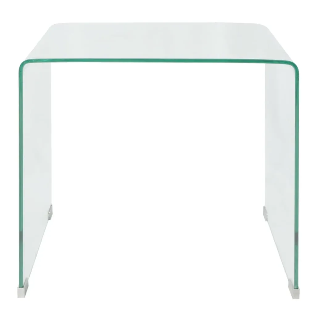 Coffee Table Tempered Glass 49.5x50x45 cm Clear Price