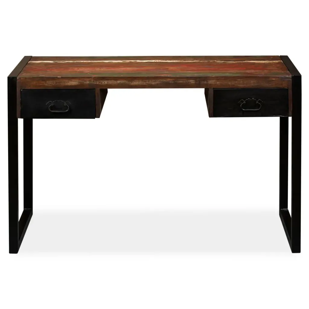 Desk with 2 Drawers Solid Reclaimed Wood 120x50x76 cm Price