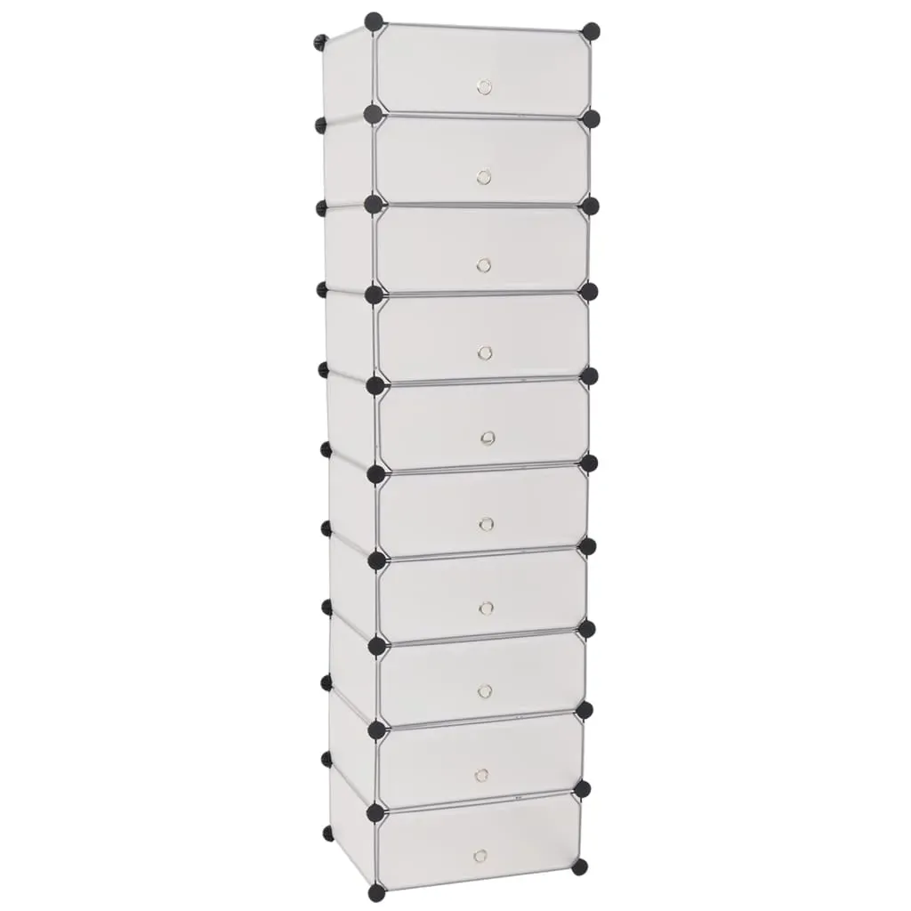 Interlocking Shoe Organiser with 10 Compartments White Price