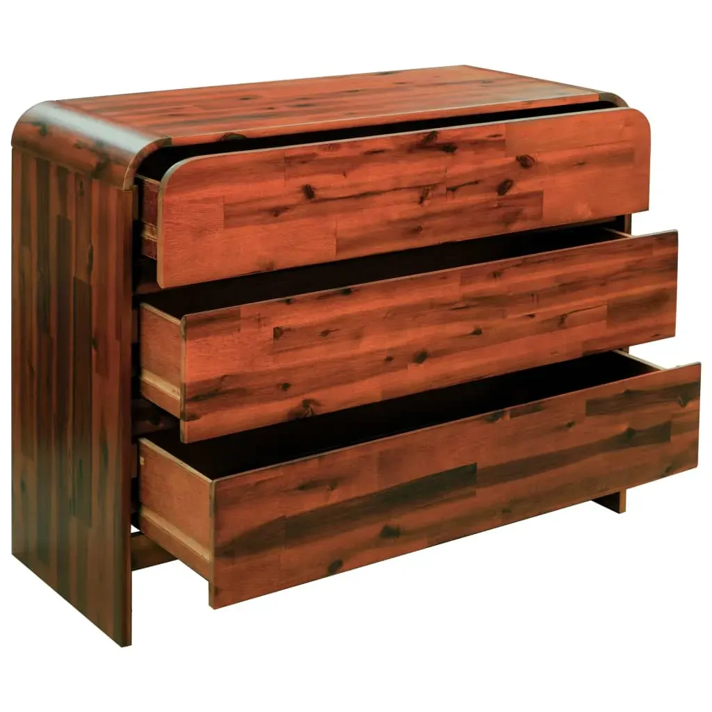 Chest of Drawers Solid Acacia Wood 90x37x75 cm Price