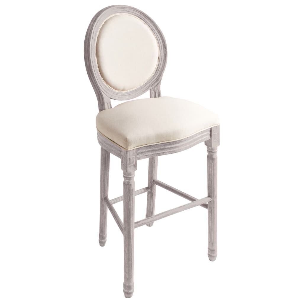 Bar Chairs 2 pcs White Linen Price