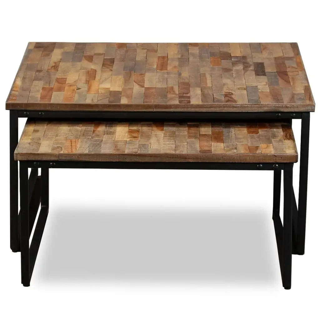 2 Piece Nesting Coffee Table Set Solid Reclaimed Teak Price