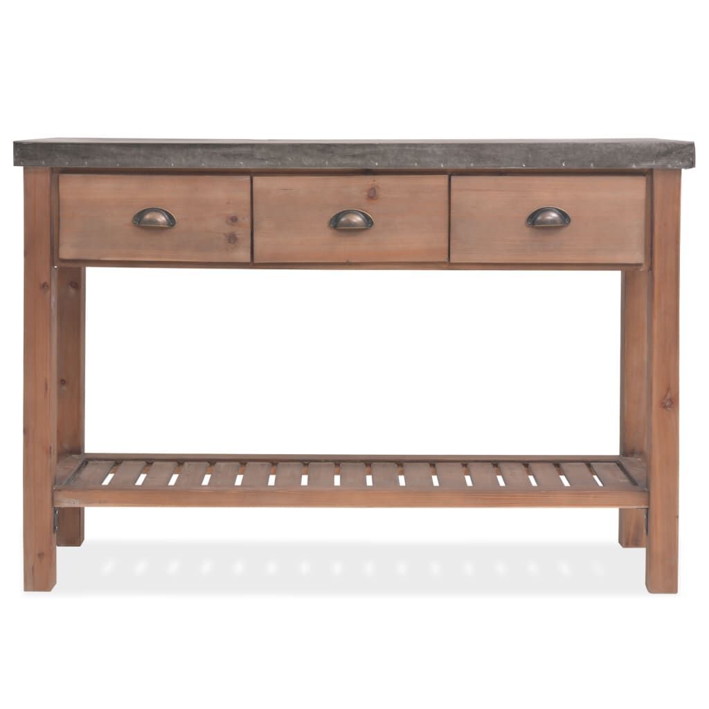 Console Table Solid Fir Wood 122x35x80 cm Price