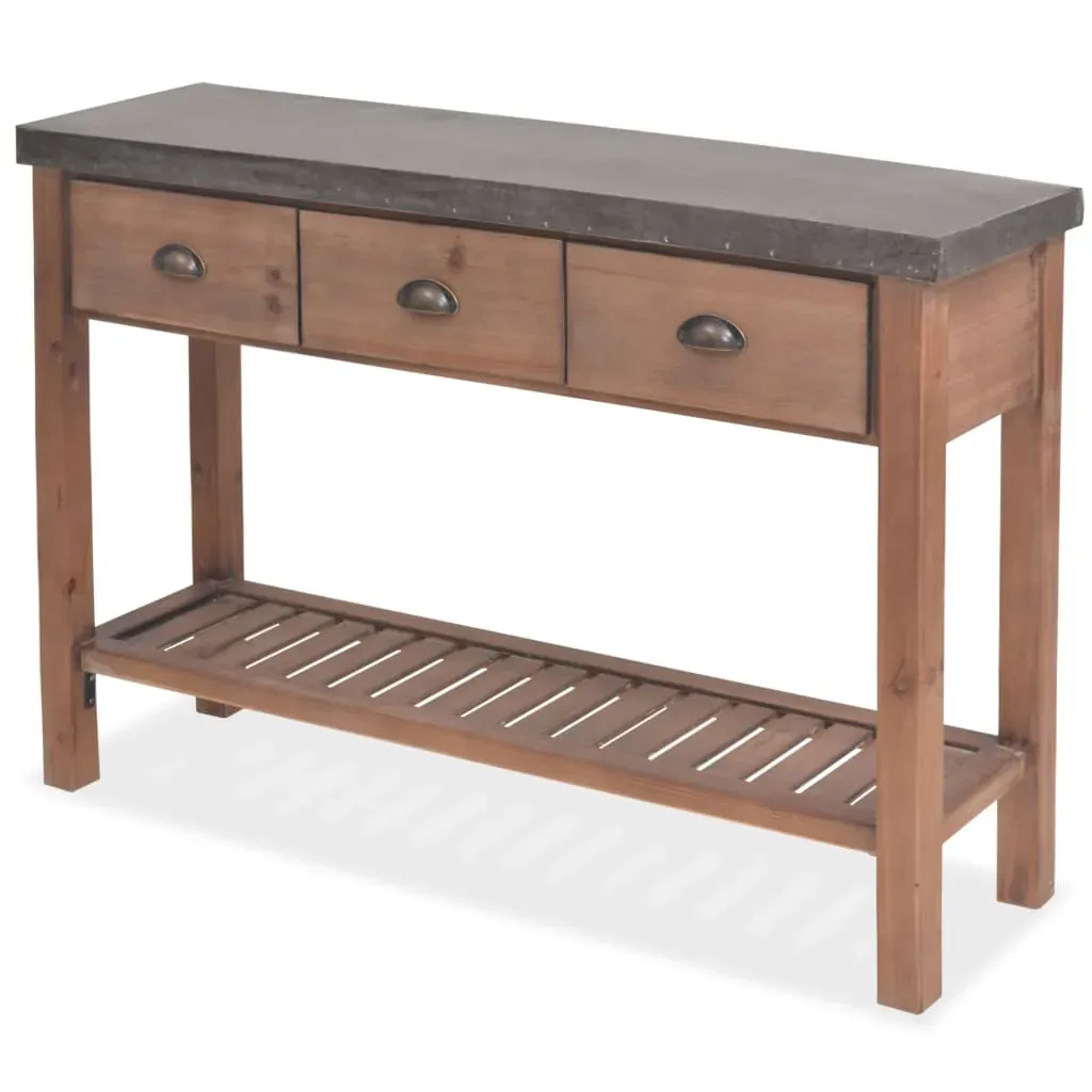 Console Table Solid Fir Wood 122x35x80 cm Price