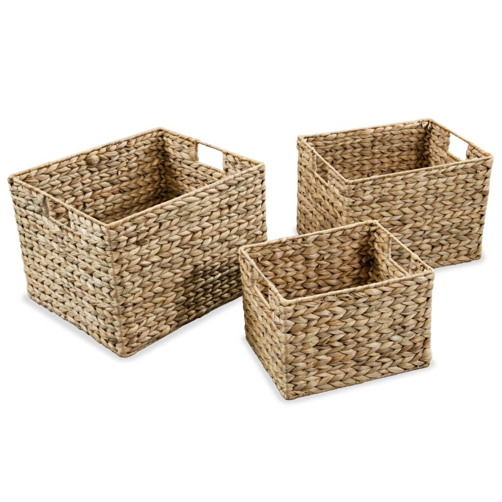 Storage Basket Set 3 Pieces Water Hyacinth Price