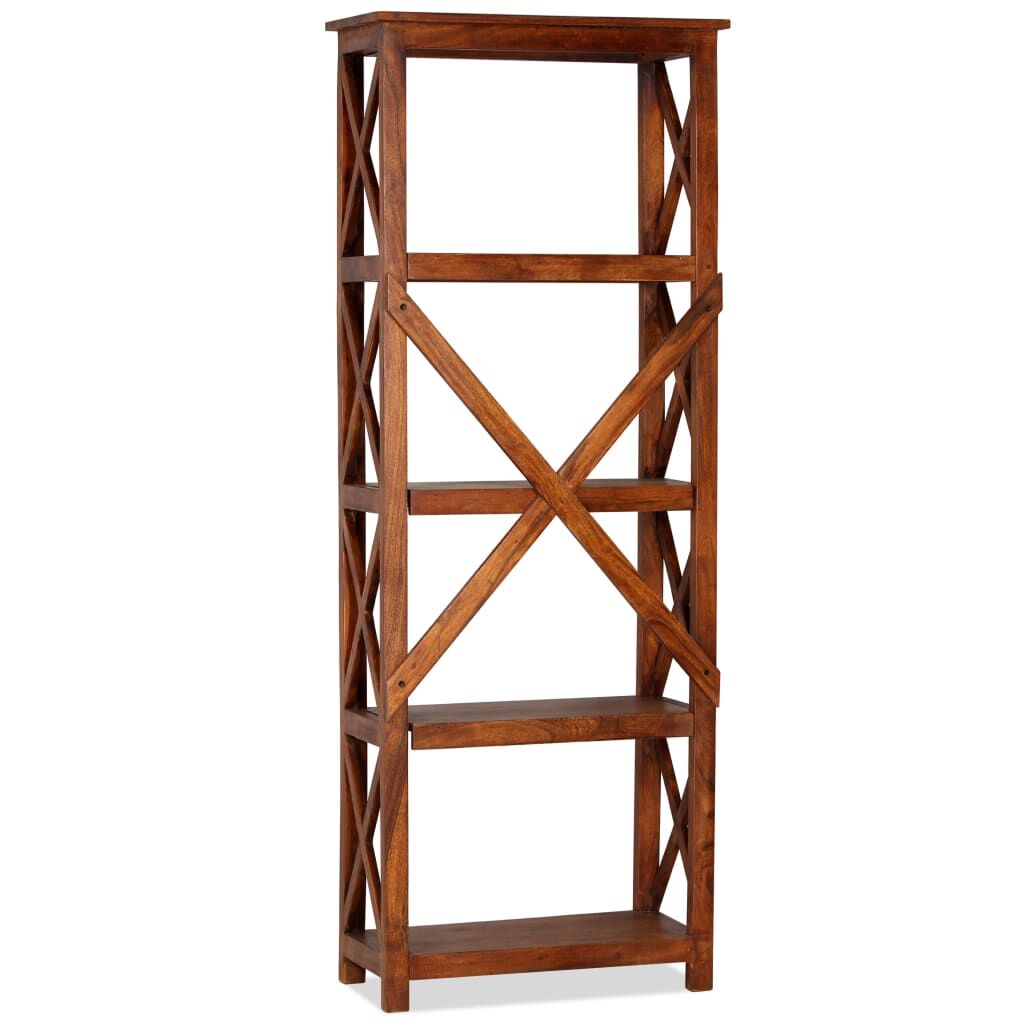 Bookshelf Solid Acacia Wood Honey Finish 60x30x160 cm Price
