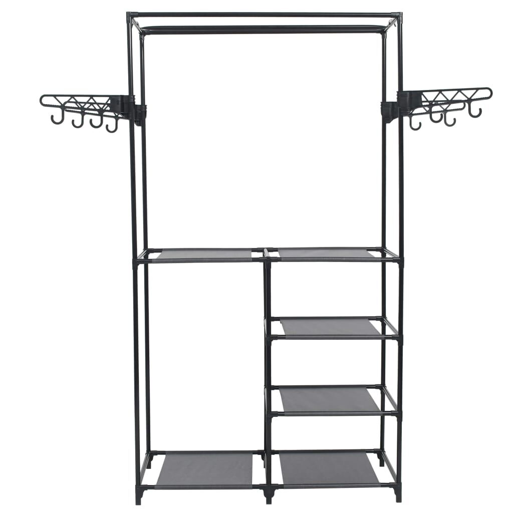 Clothes Rack Steel and Non-woven Fabric 87x44x158 cm Black Price