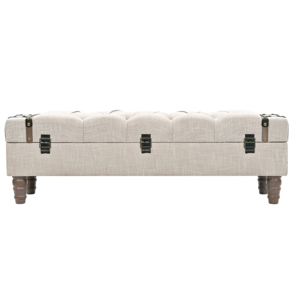 Storage Bench Solid Wood and Steel 111x34x37 cm Price