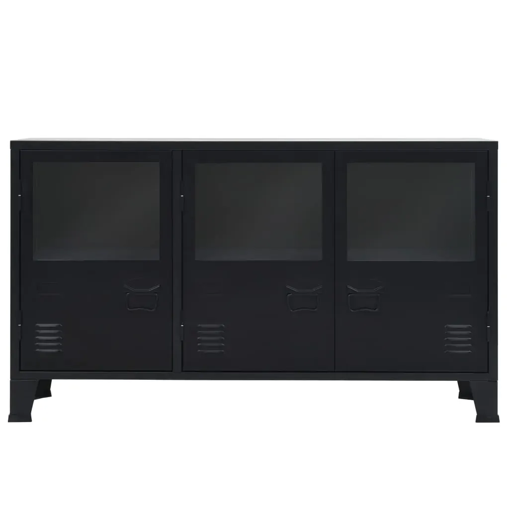 Sideboard Metal Industrial Style 120x35x70 cm Black Price