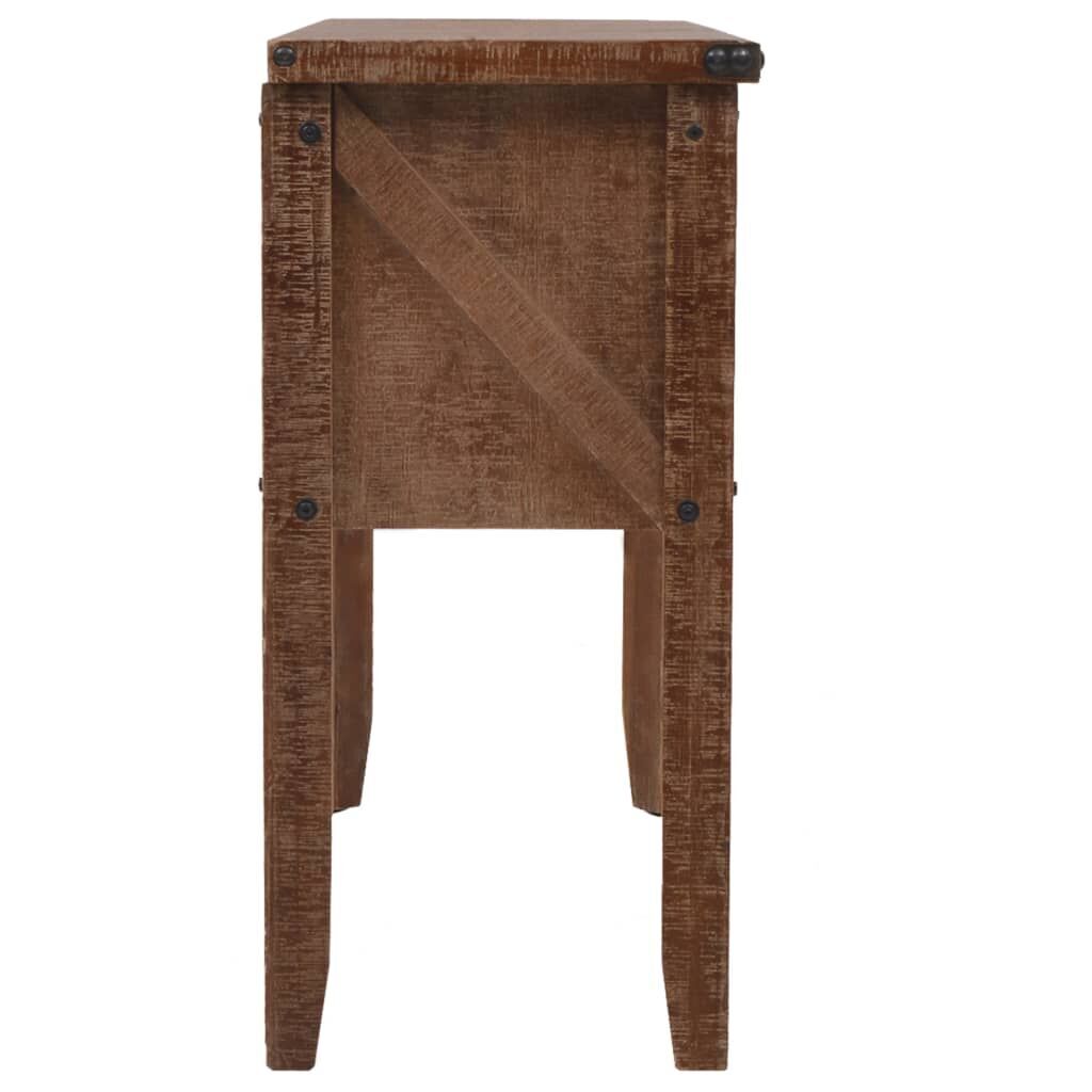 Console Table Solid Fir Wood 131x35.5x75 cm Brown Price