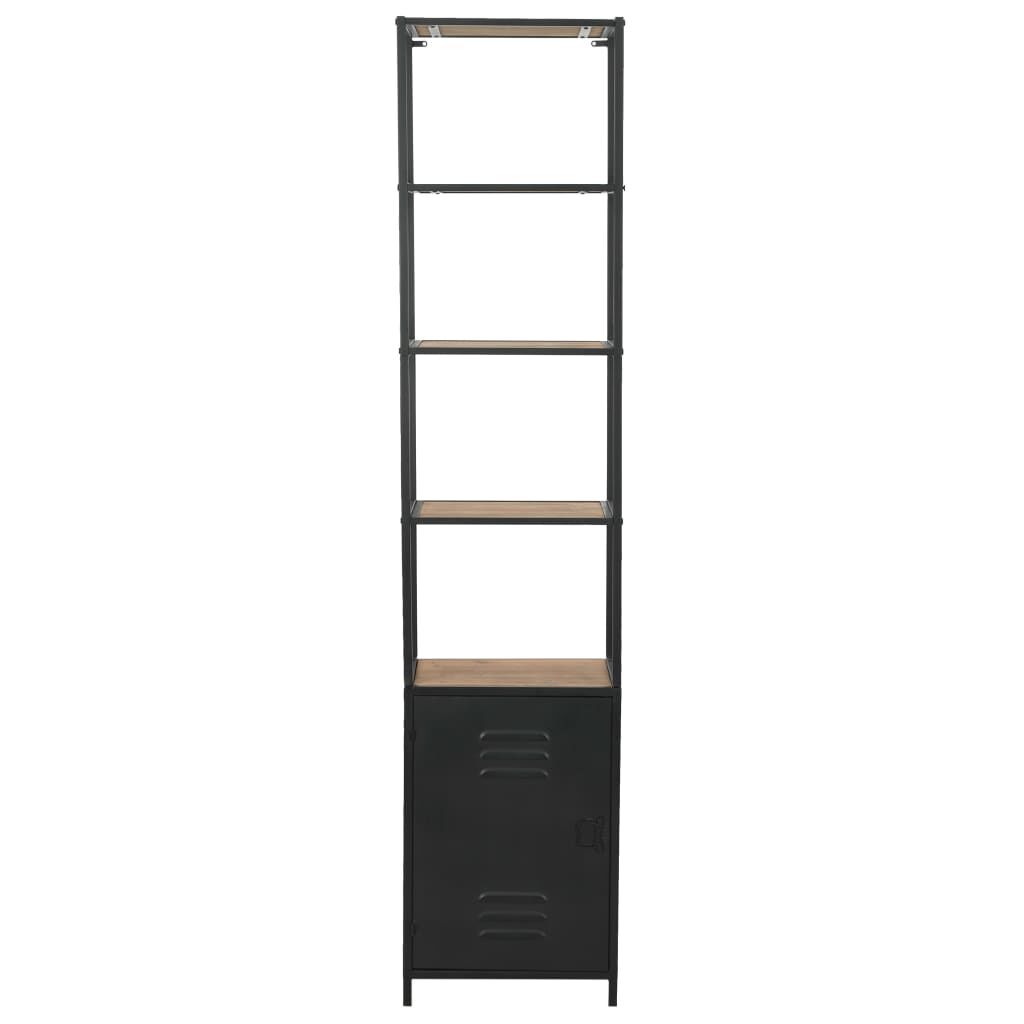 Bookcase Solid Firwood and Steel 40.5x32.5x180 cm Price
