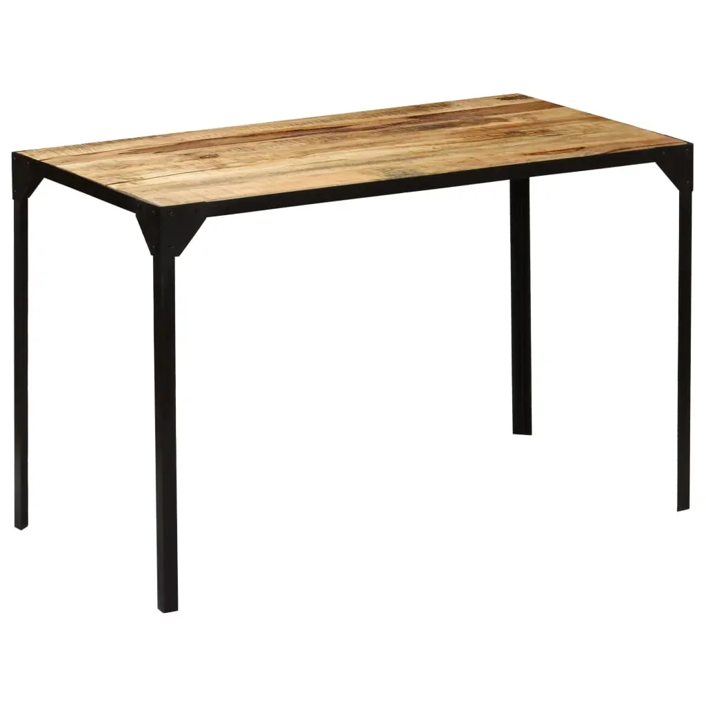 Dining Table Solid Rough Mange Wood and Steel 120 cm Price