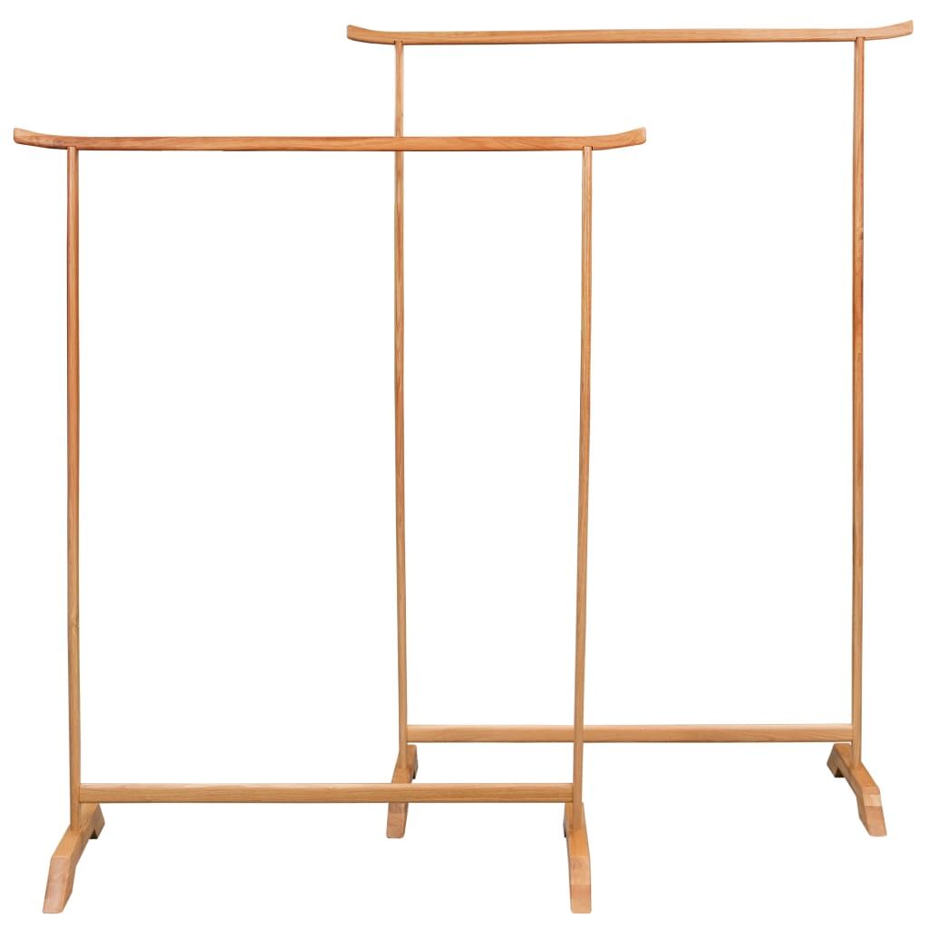 Clothes Racks 2 pcs Solid Oak Wood Price