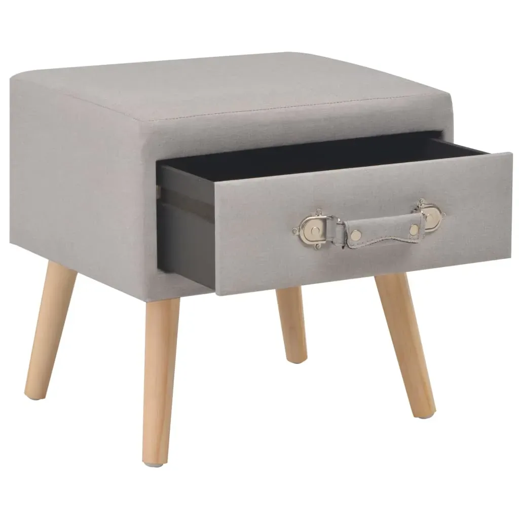Bedside Cabinet Grey 40x35x40 cm Fabric Price