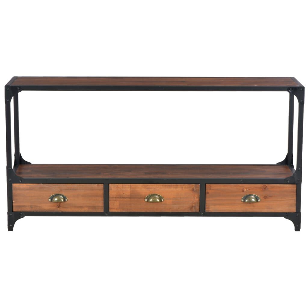 TV Cabinet with 3 Drawers 120x30x60 cm Solid Pine Wood Price