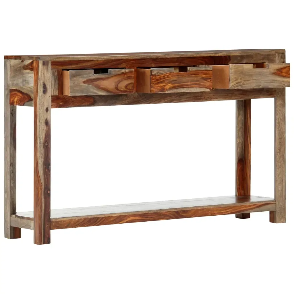 Console Table with 3 Drawers 120x30x75 cm Solid Acacia Wood Price